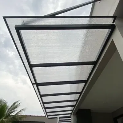 Toldo de Policarbonato Alveolar em Jardim Ipê, Pilar do Sul - SP